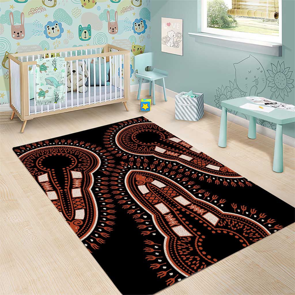African Dashiki Area Rug Afro Vintage Pattern LT01
