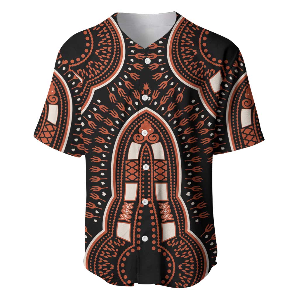 African Dashiki Baseball Jersey Afro Vintage Pattern LT01