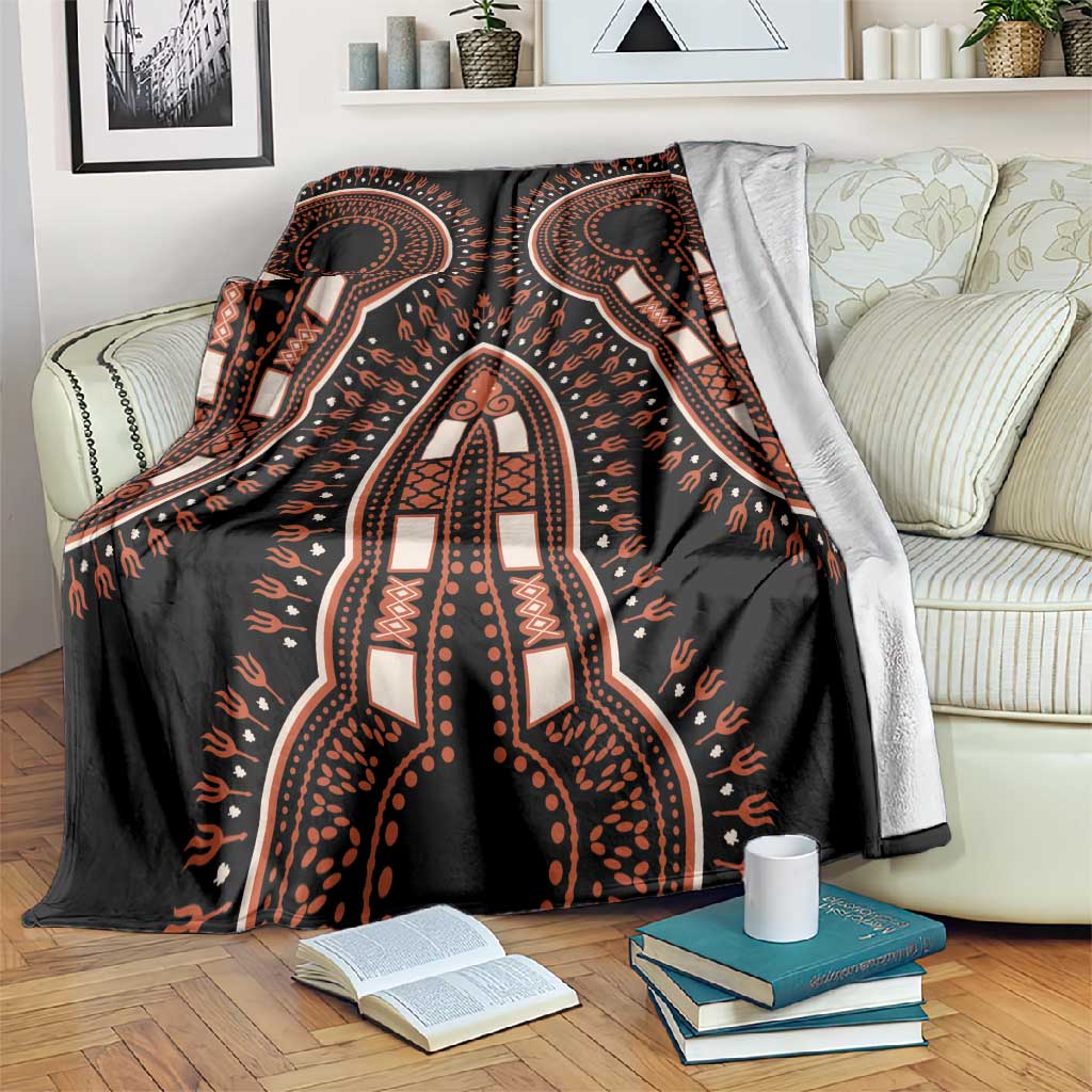 African Dashiki Blanket Afro Vintage Pattern LT01