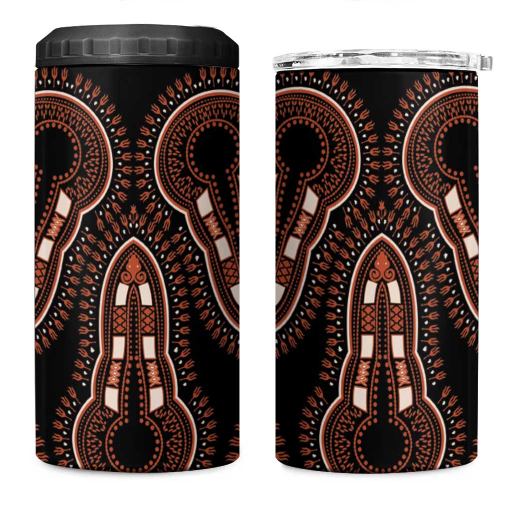 African Dashiki 4 in 1 Can Cooler Tumbler Afro Vintage Pattern LT01