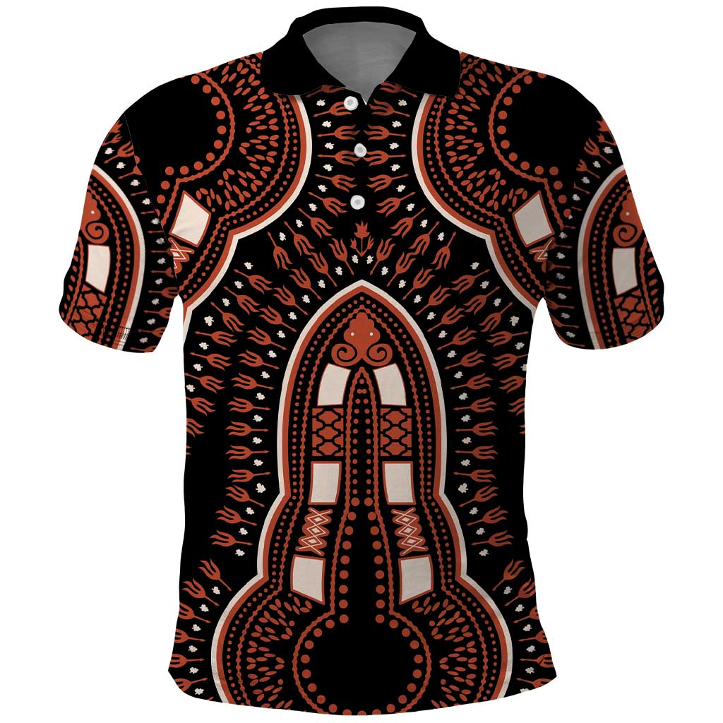 African Dashiki Pattern Vintage Polo Shirt LT01
