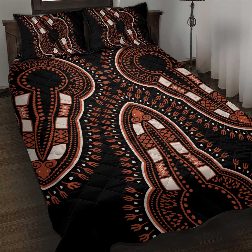 African Dashiki Quilt Bed Set Afro Vintage Pattern LT01