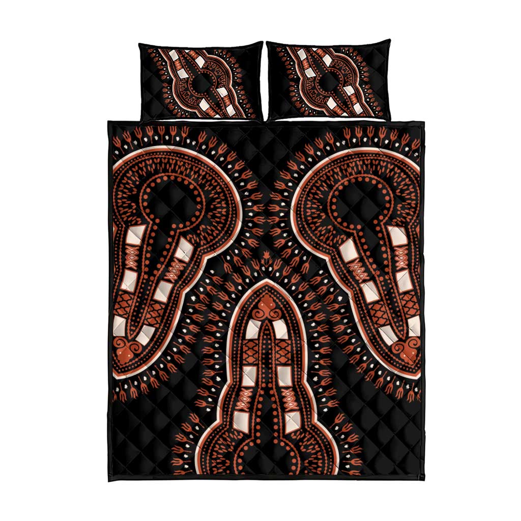 African Dashiki Quilt Bed Set Afro Vintage Pattern LT01