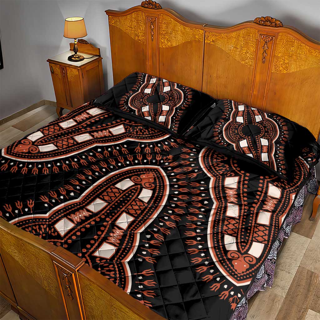African Dashiki Quilt Bed Set Afro Vintage Pattern LT01