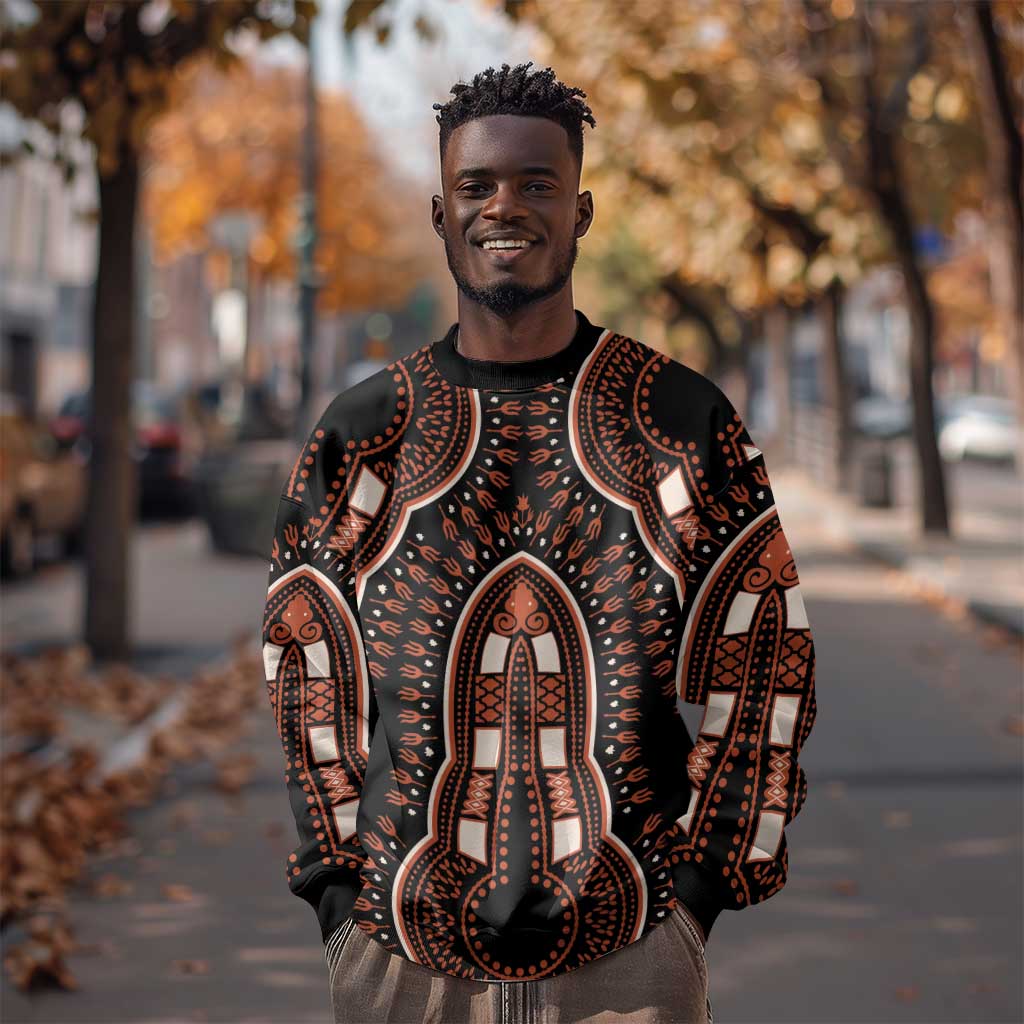African Dashiki Sweatshirt Afro Vintage Pattern LT01