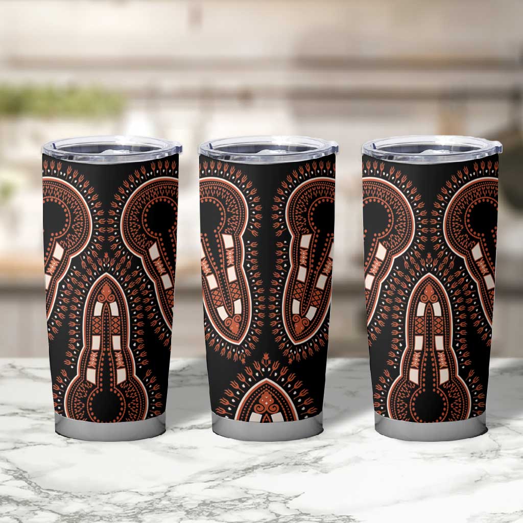 African Dashiki Tumbler Cup Afro Vintage Pattern LT01