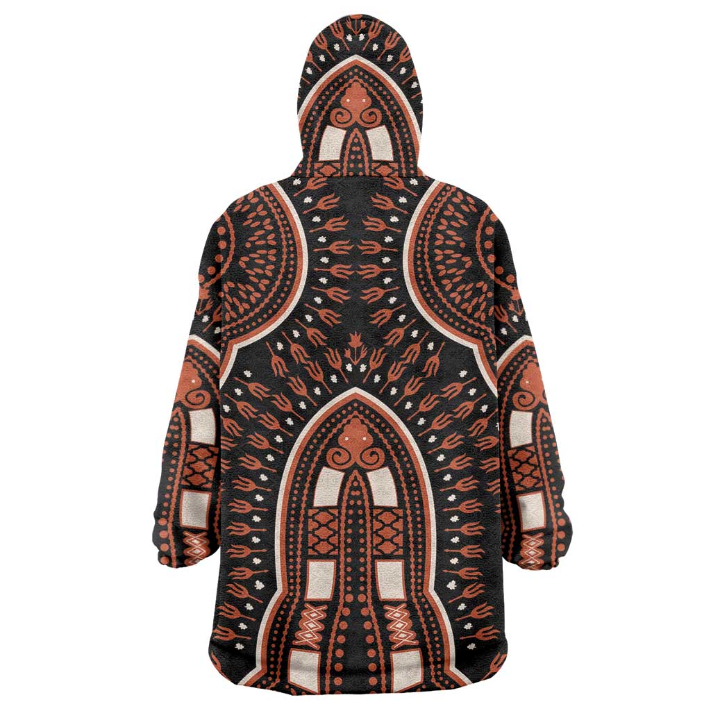 African Dashiki Wearable Blanket Hoodie Afro Vintage Pattern LT01