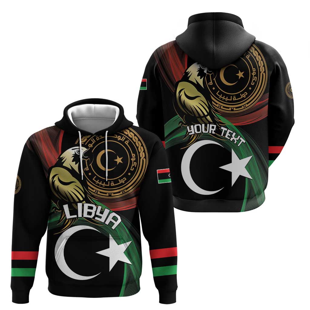 Personalized Libya Hoodie White Star And Crescent LT01