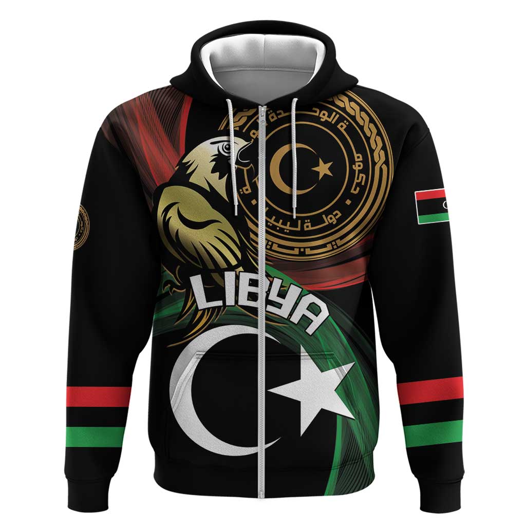 Personalized Libya Hoodie White Star And Crescent LT01