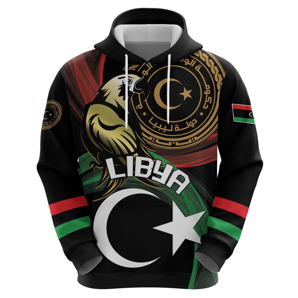 Personalized Libya Hoodie White Star And Crescent LT01