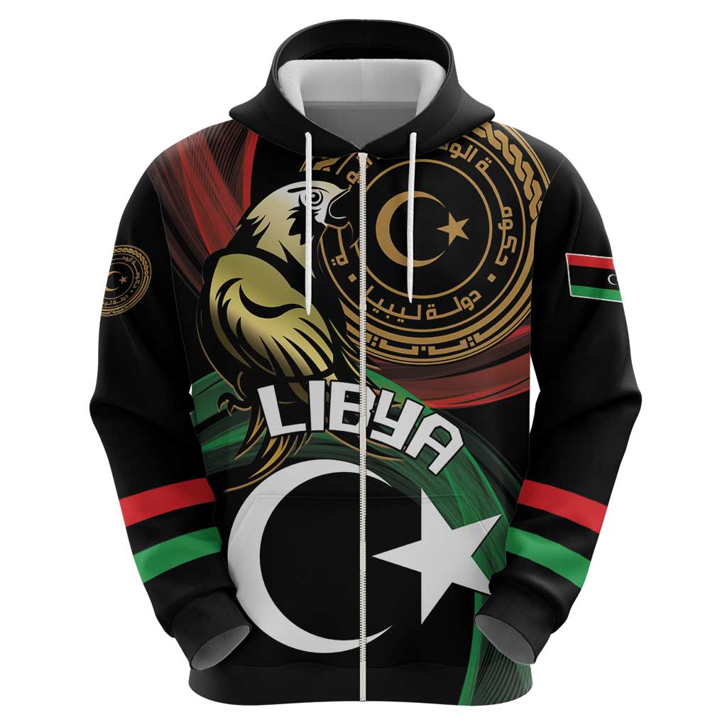 Personalized Libya Hoodie White Star And Crescent LT01