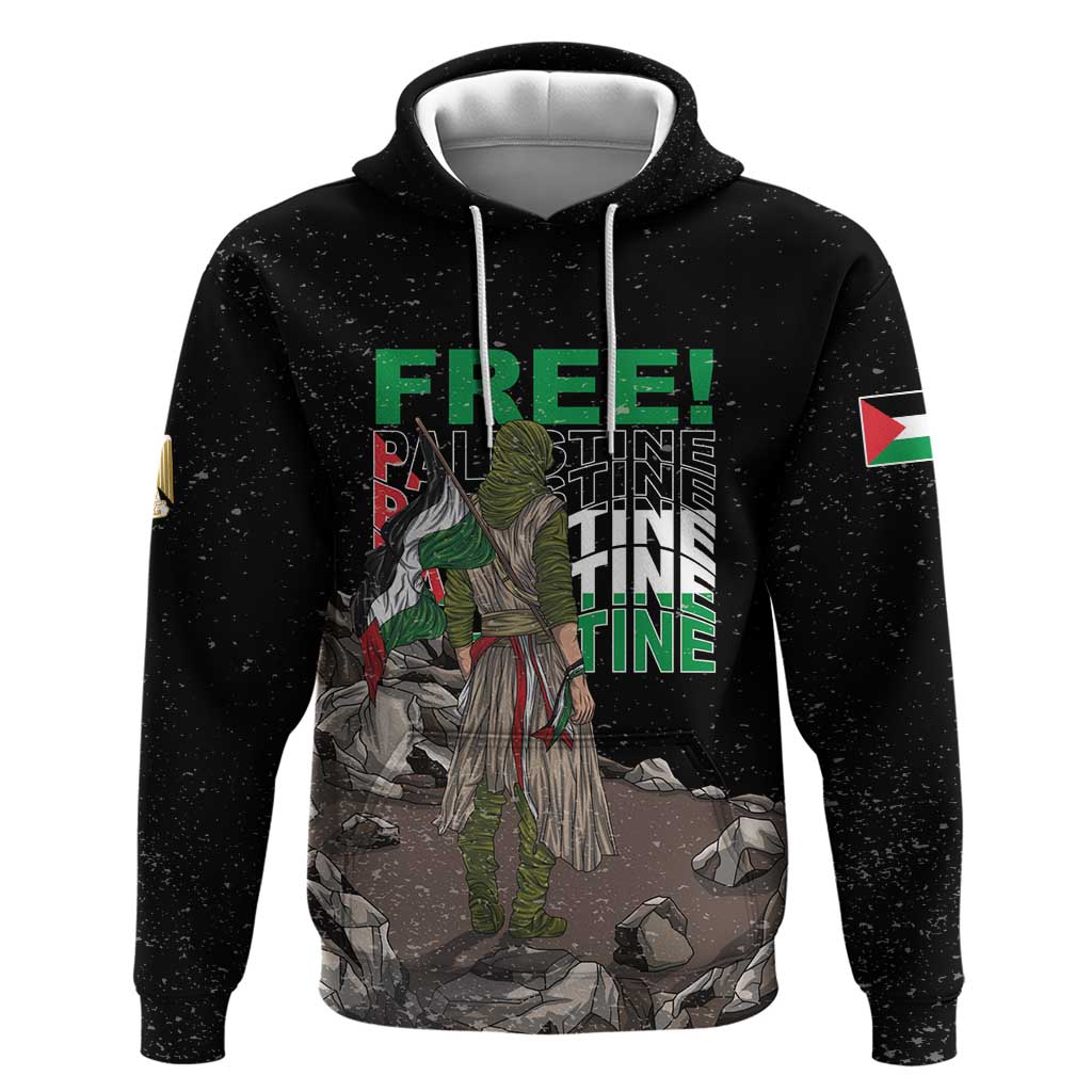 Free Palestine Hoodie Eagle of Saladin LT01