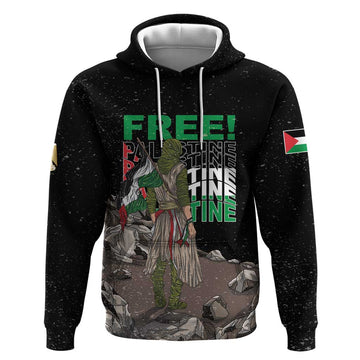Free Palestine Hoodie Eagle of Saladin LT01