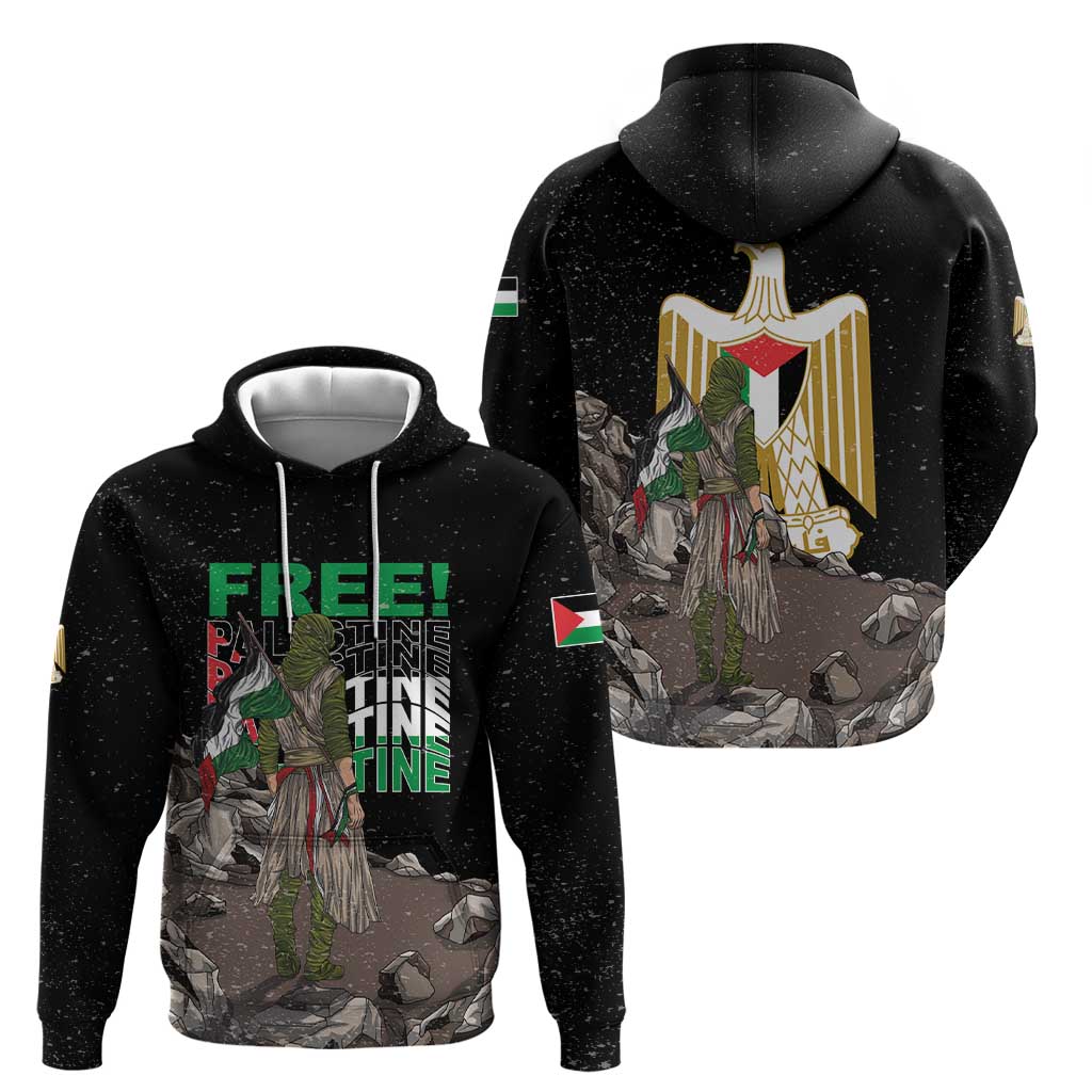 Free Palestine Hoodie Eagle of Saladin LT01