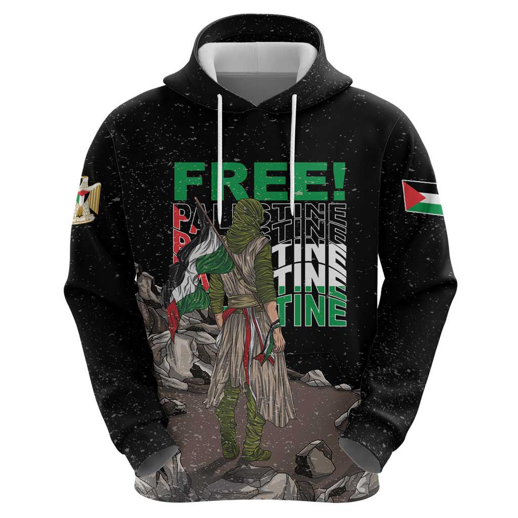 Free Palestine Hoodie Eagle of Saladin LT01