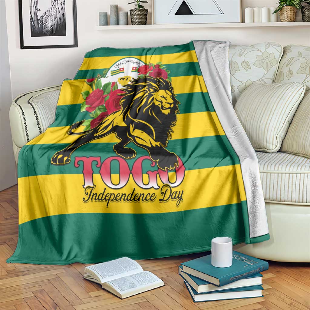 Togo Independence Day Blanket Lion With Rosa Flag Style LT01