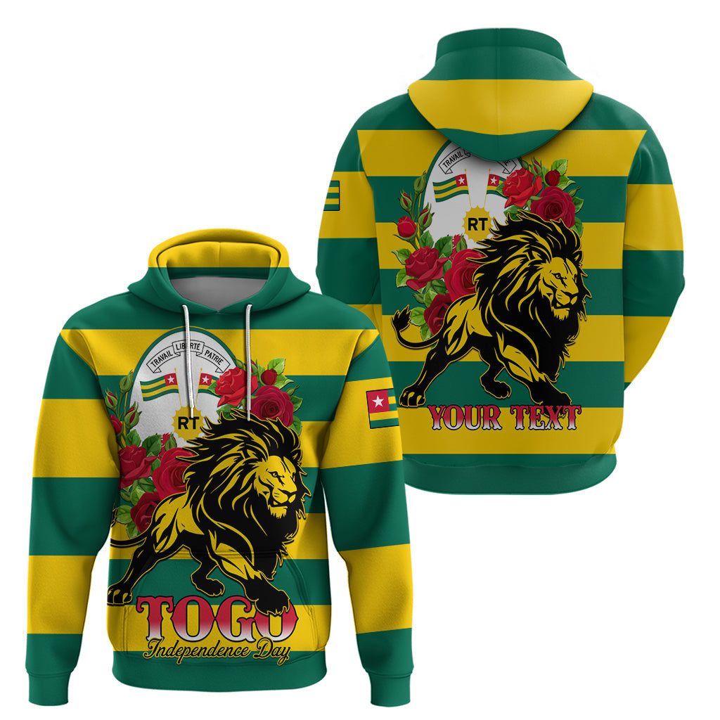 Togo Independence Day Hoodie Lion With Rosa Flag Style LT01