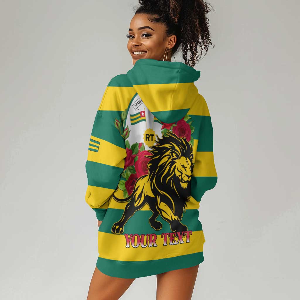 Togo Independence Day Hoodie Dress Lion With Rosa Flag Style LT01