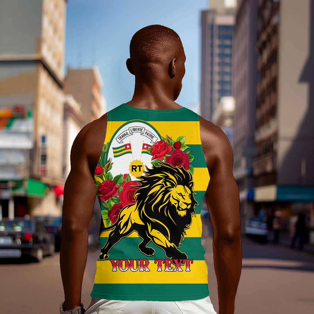 Togo Independence Day Men Tank Top Lion With Rosa Flag Style LT01