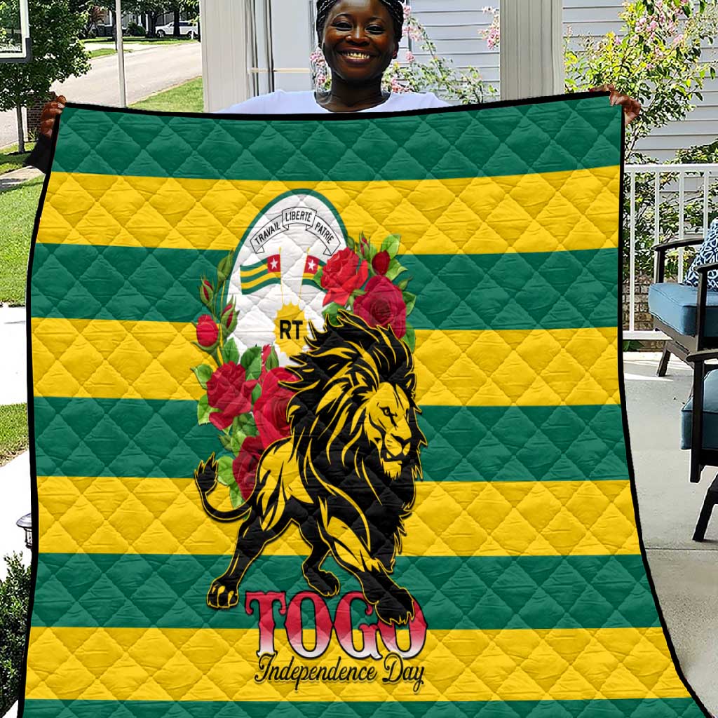 Togo Independence Day Quilt Lion With Rosa Flag Style LT01