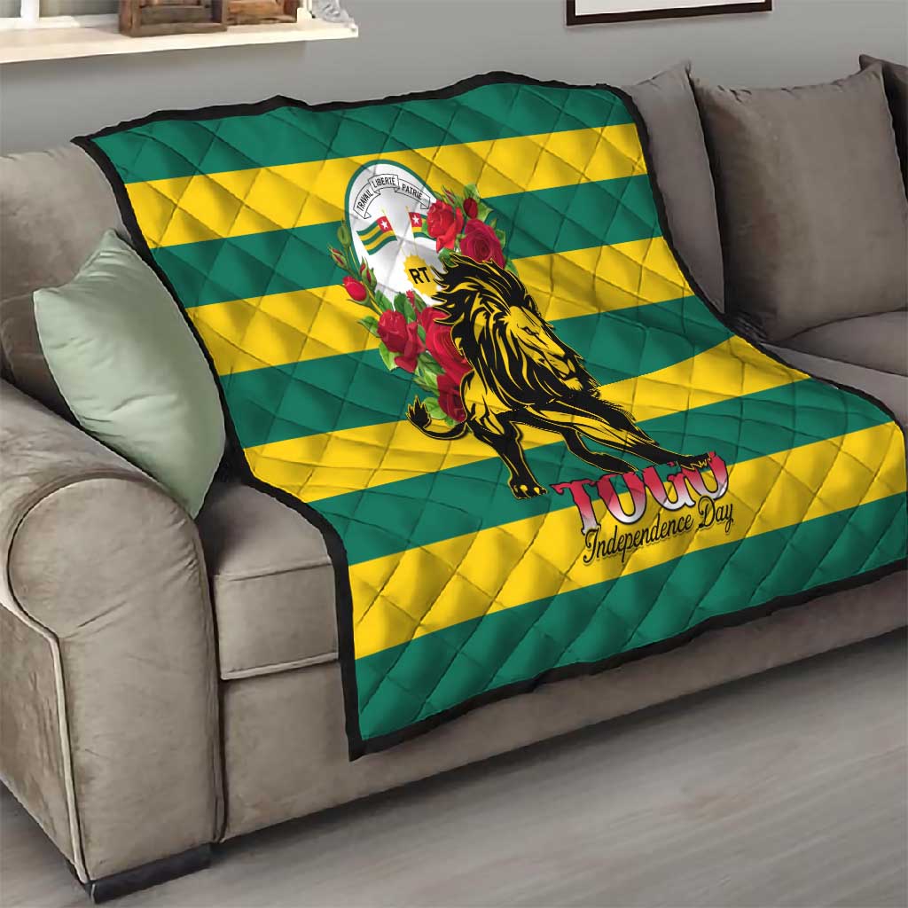 Togo Independence Day Quilt Lion With Rosa Flag Style LT01