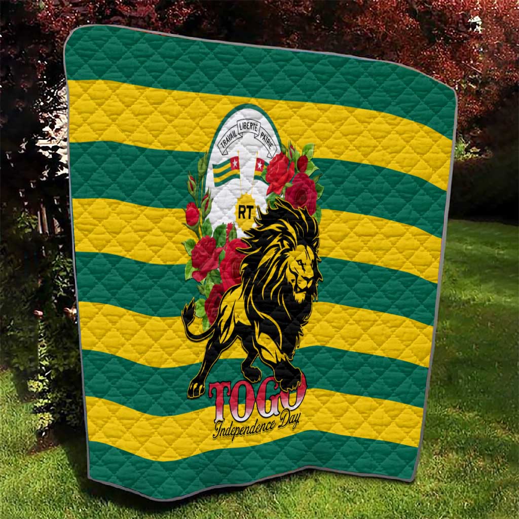 Togo Independence Day Quilt Lion With Rosa Flag Style LT01
