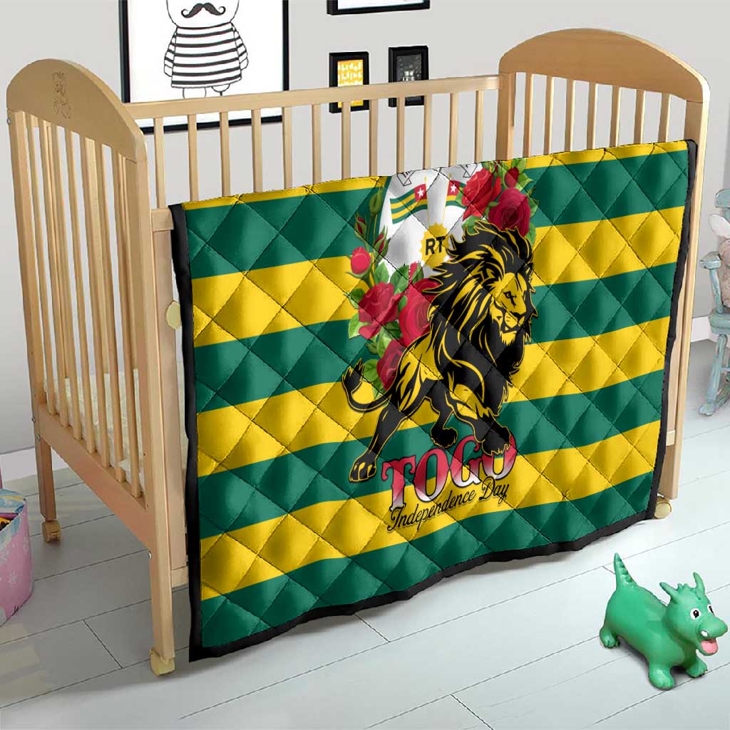 Togo Independence Day Quilt Lion With Rosa Flag Style LT01