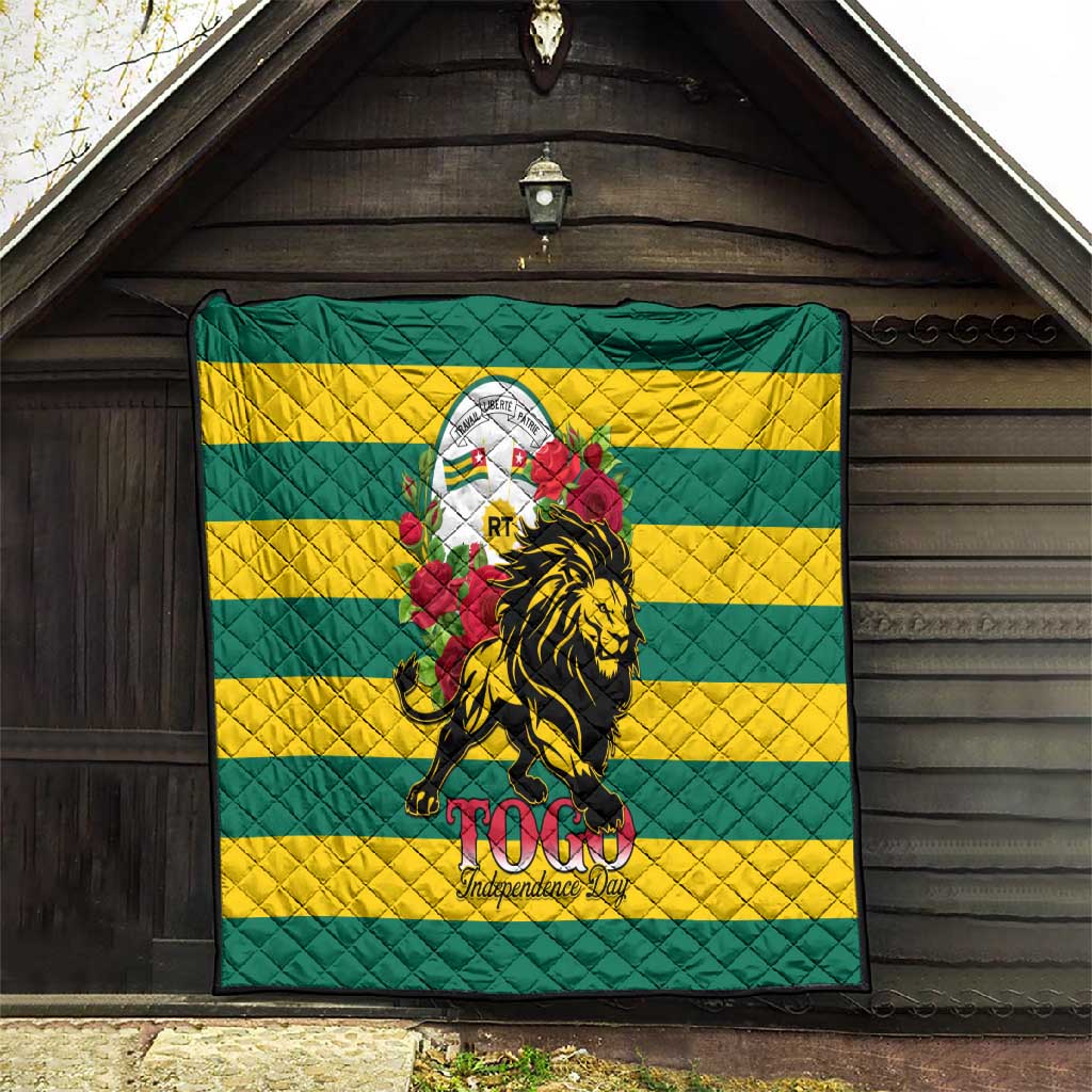 Togo Independence Day Quilt Lion With Rosa Flag Style LT01