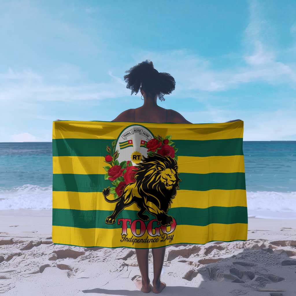 Togo Independence Day Sarong Lion With Rosa Flag Style LT01