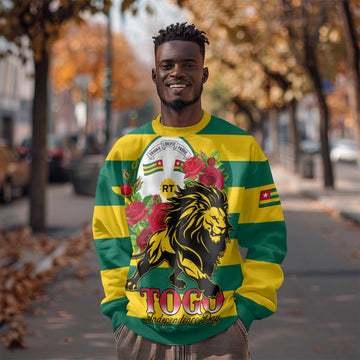 Togo Independence Day Sweatshirt Lion With Rosa Flag Style LT01