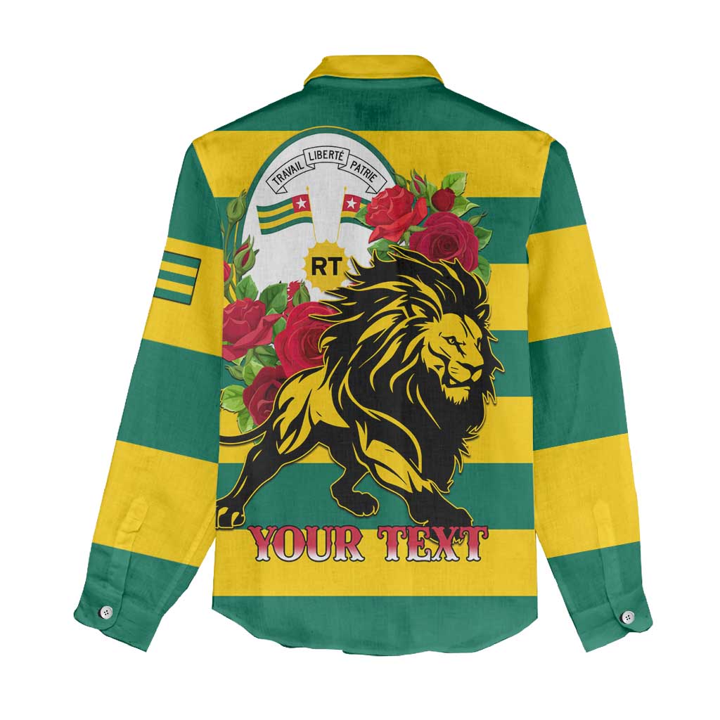 Togo Independence Day Women Casual Shirt Lion With Rosa Flag Style LT01