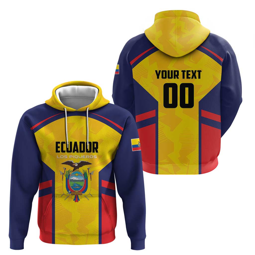 Custom Ecuador Rugby Hoodie Los Piqueros Go Champions LT01