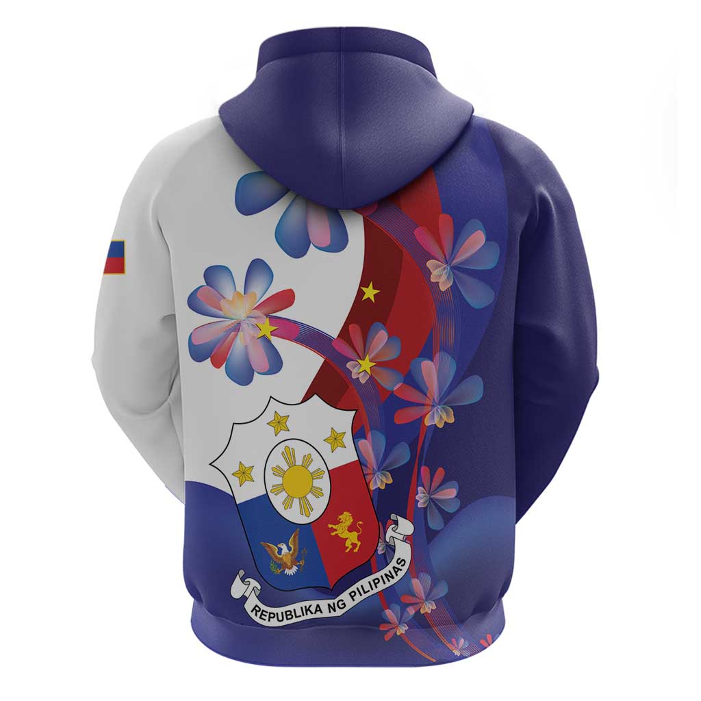 Philippines Sun Plumeria Floral Hoodie Unique Stylized LT01