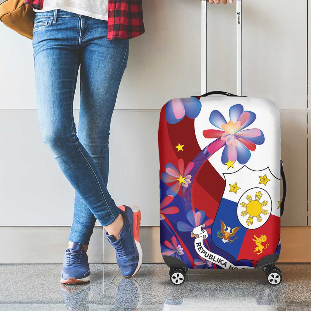 Philippines Sun Plumeria Floral Luggage Cover Unique Stylized LT01