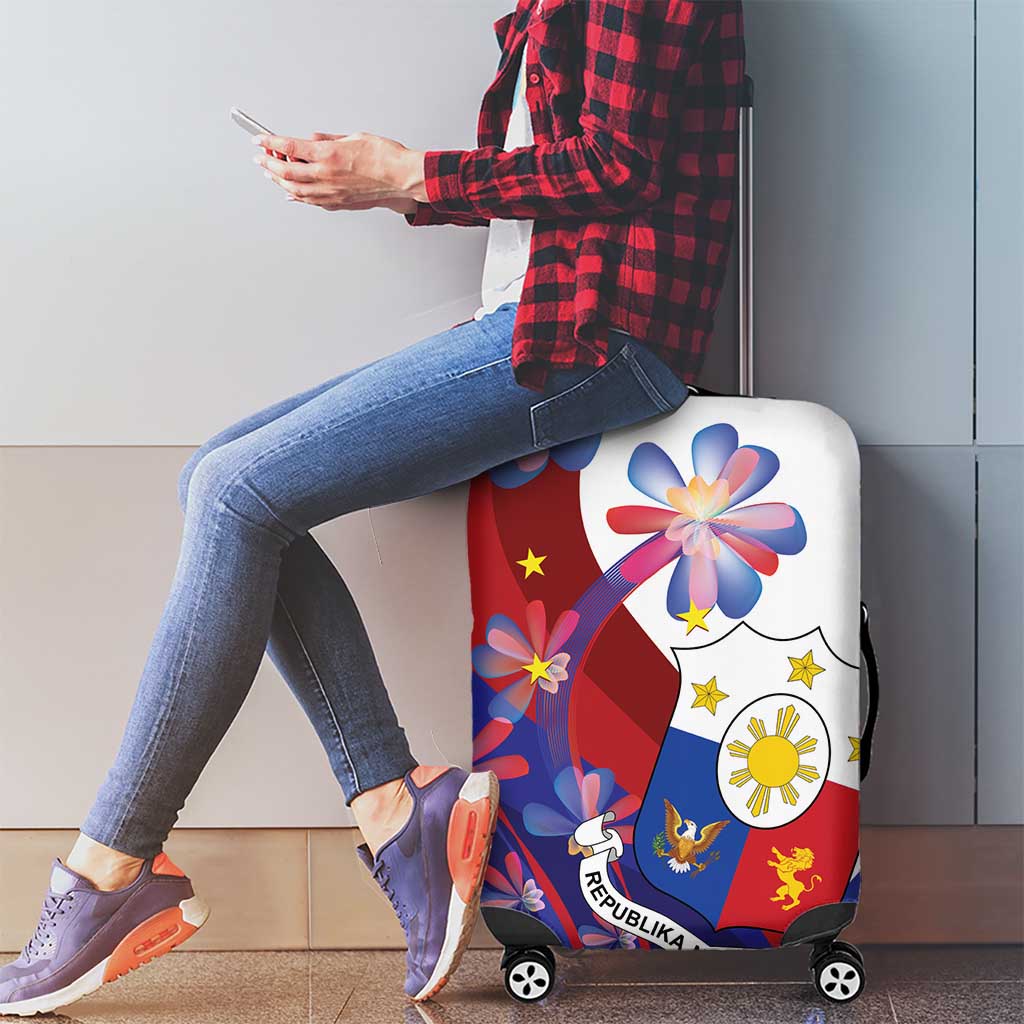 Philippines Sun Plumeria Floral Luggage Cover Unique Stylized LT01