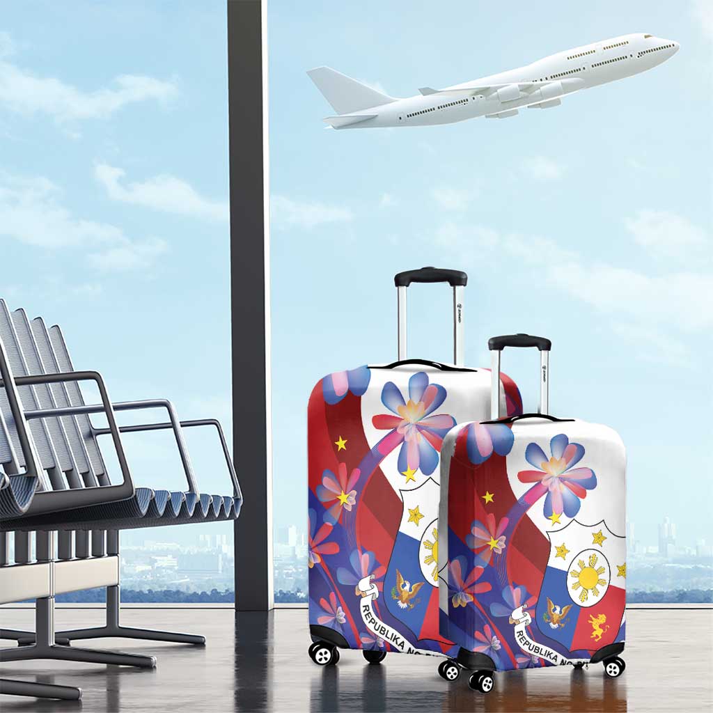 Philippines Sun Plumeria Floral Luggage Cover Unique Stylized LT01