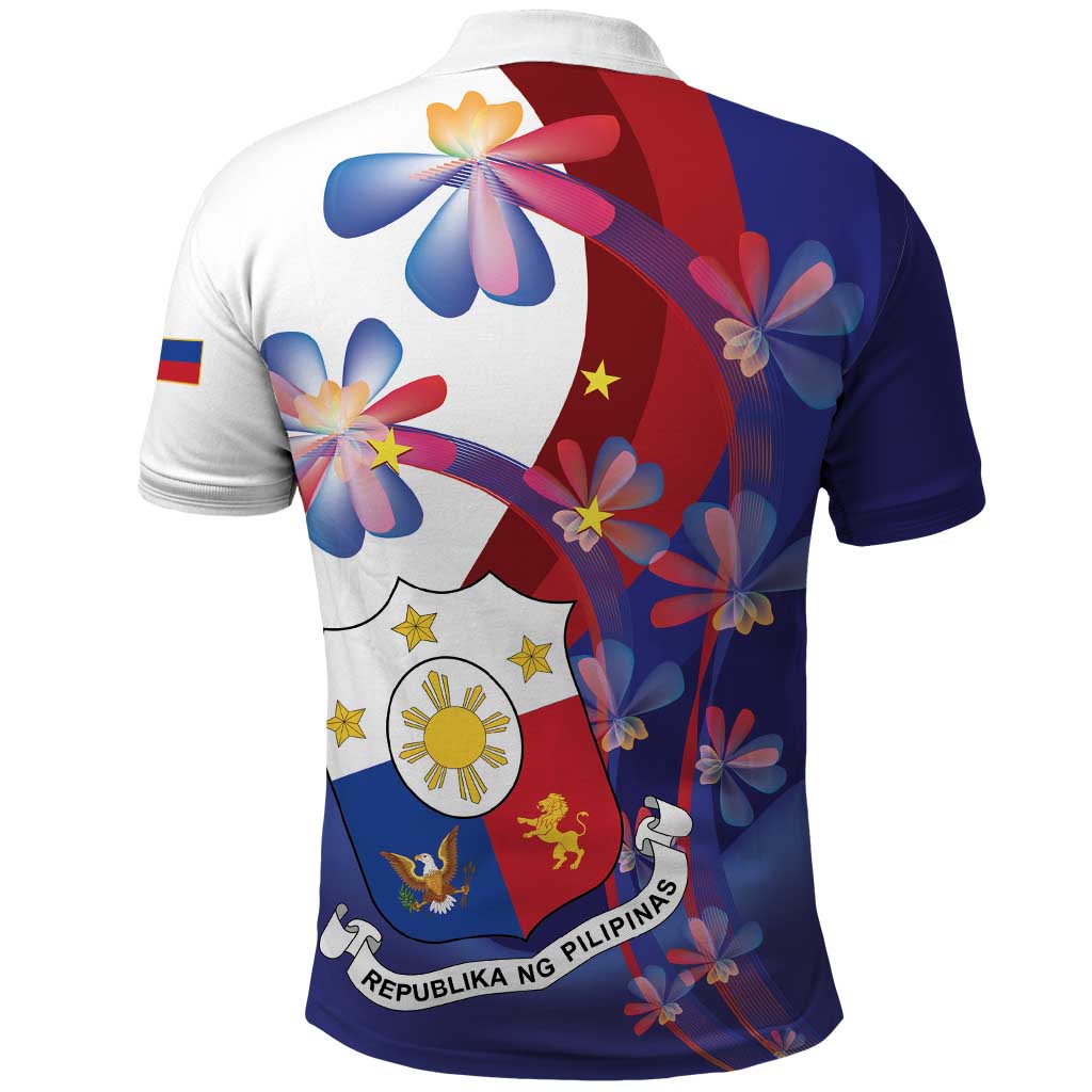 Philippines Sun Plumeria Floral Polo Shirt Unique Stylized LT01