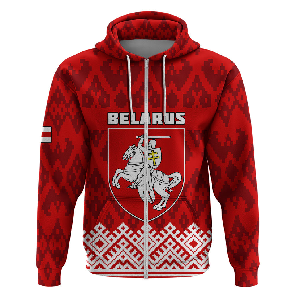Belarus 1991 Hoodie Belarusian Coat Of Arms Mix Folk Pattern LT01