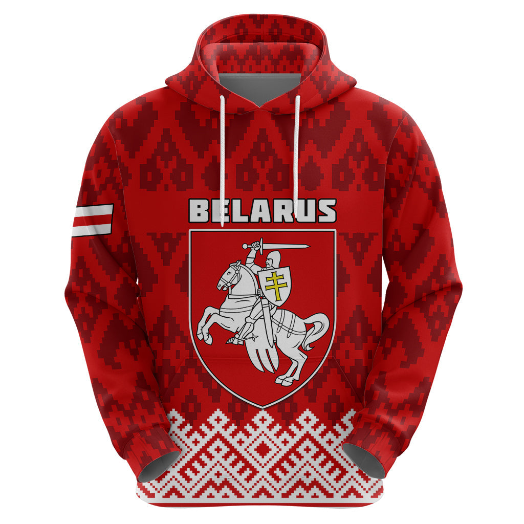 Belarus 1991 Hoodie Belarusian Coat Of Arms Mix Folk Pattern LT01