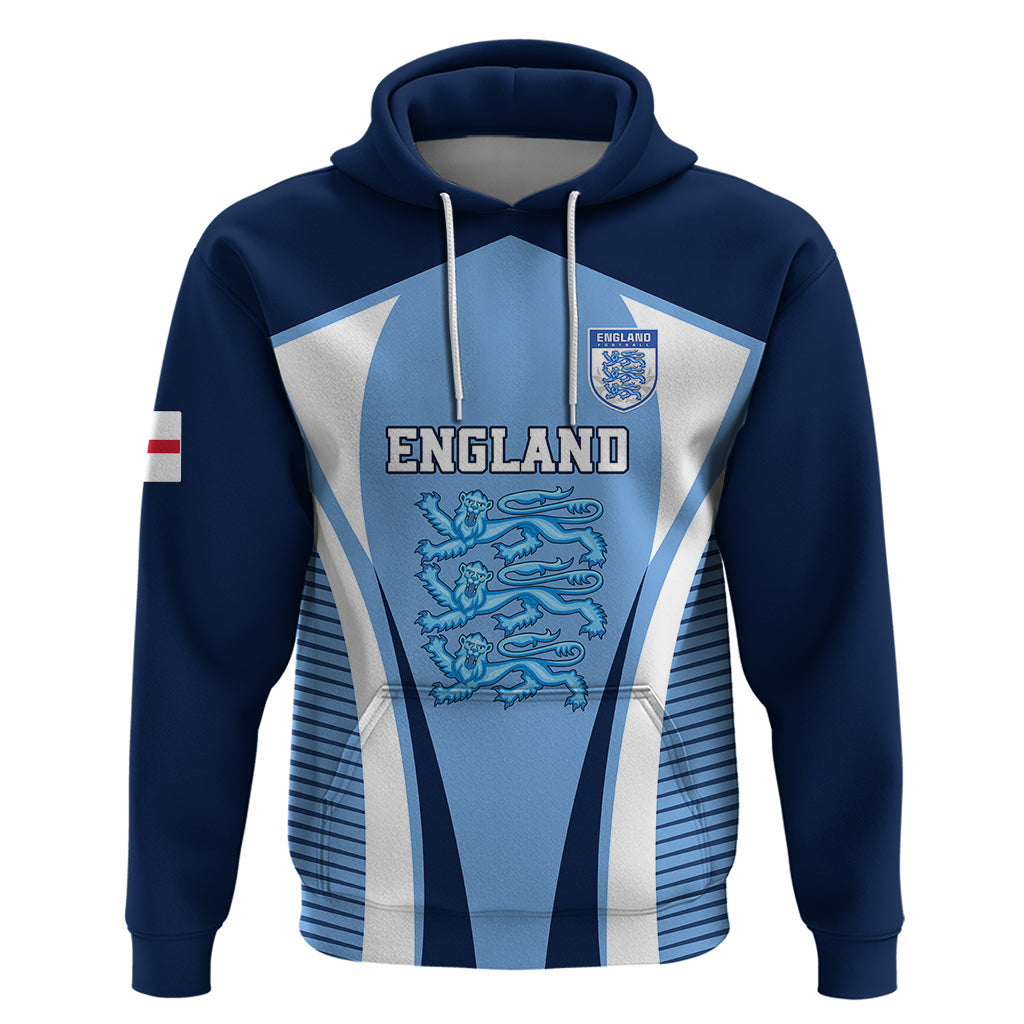 England Football Hoodie Lionesses Blue Sporty Style LT01