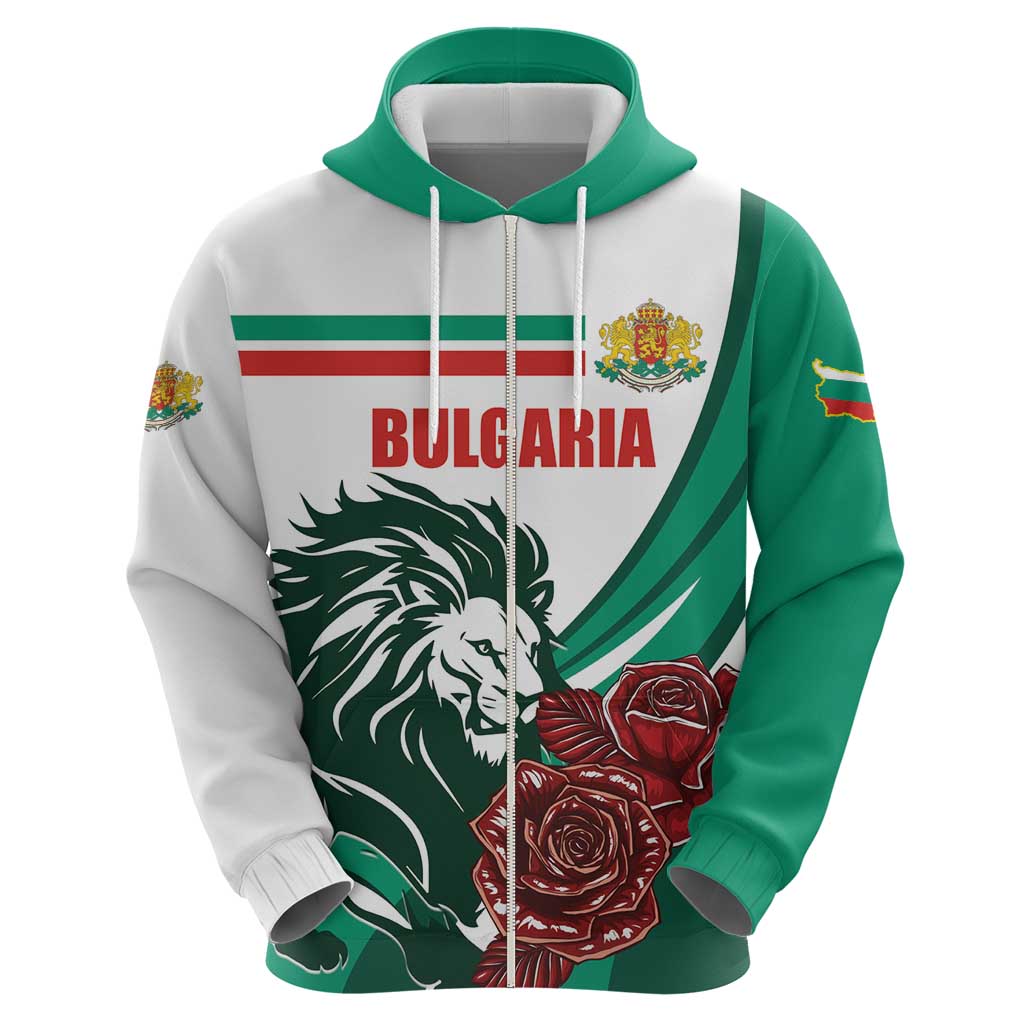 Bulgaria Hoodie Coat of Arms Lion with Roses LT01