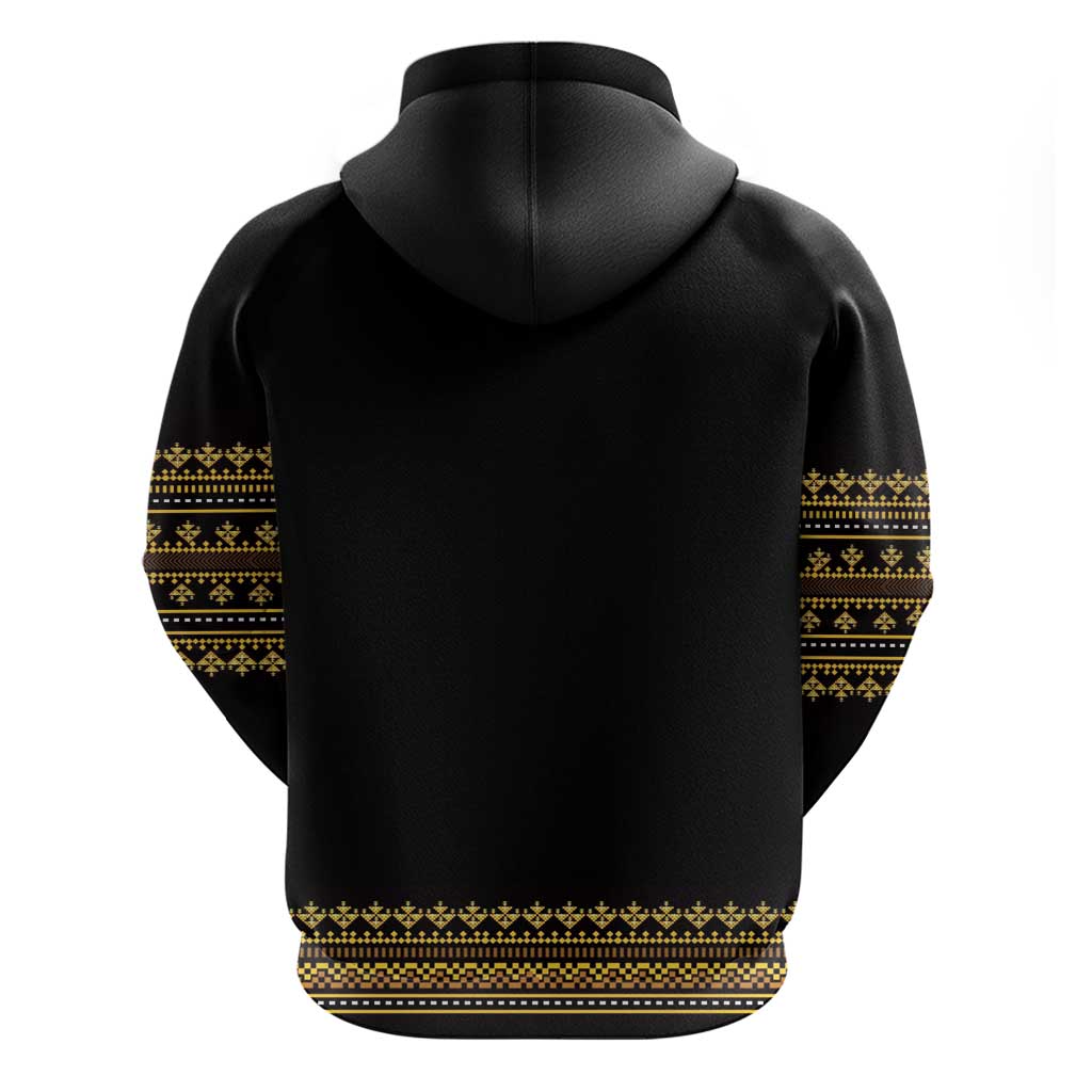 Bulgaria Traditional Pattern Gold Hoodie Balkan Culture LT01