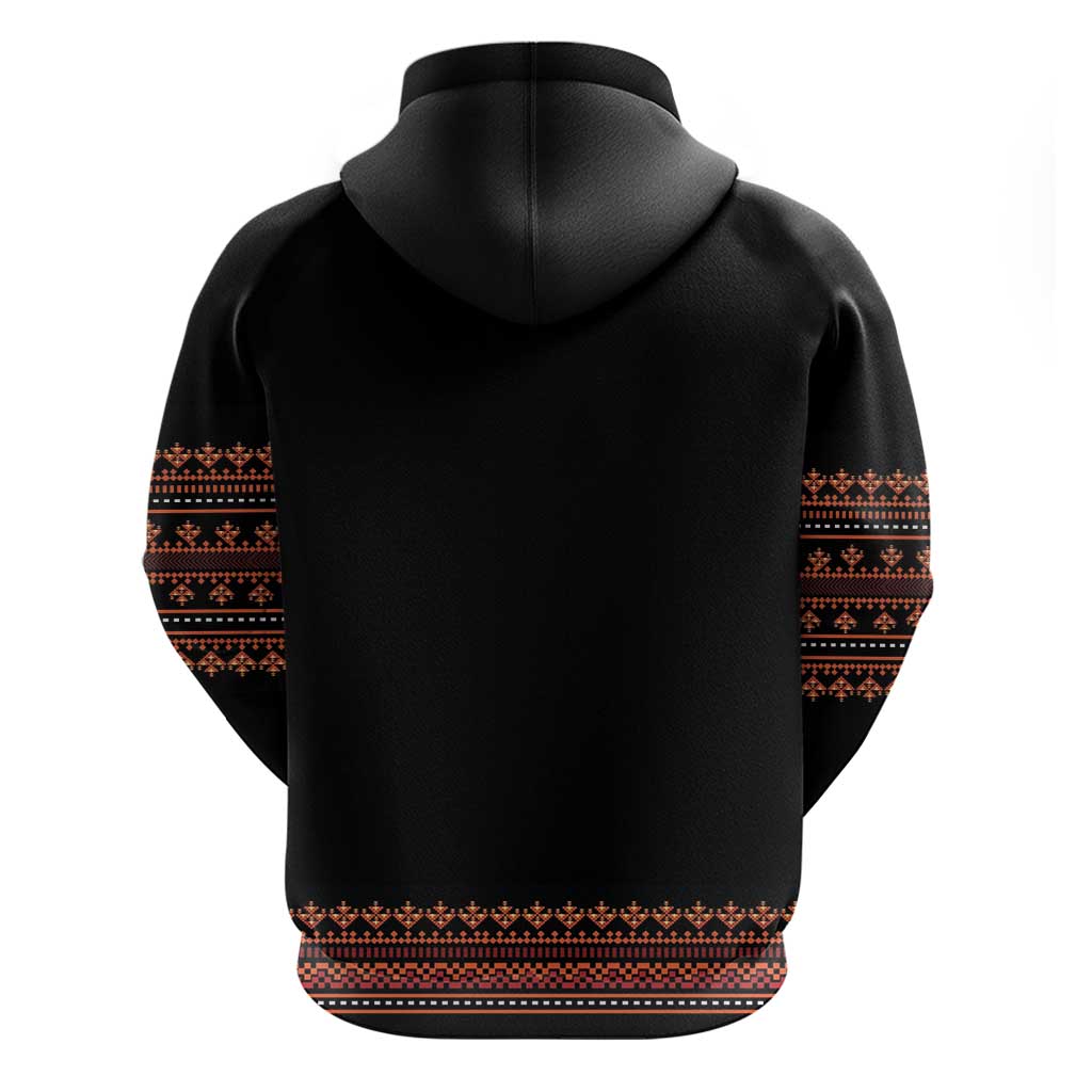 Bulgaria Traditional Pattern Red Hoodie Balkan Culture LT01