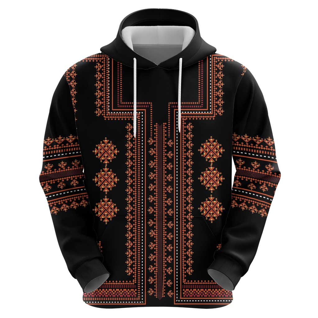 Bulgaria Traditional Pattern Red Hoodie Balkan Culture LT01