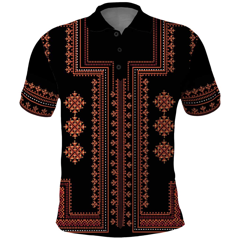 Bulgaria Traditional Pattern Red Polo Shirt Balkan Culture LT01