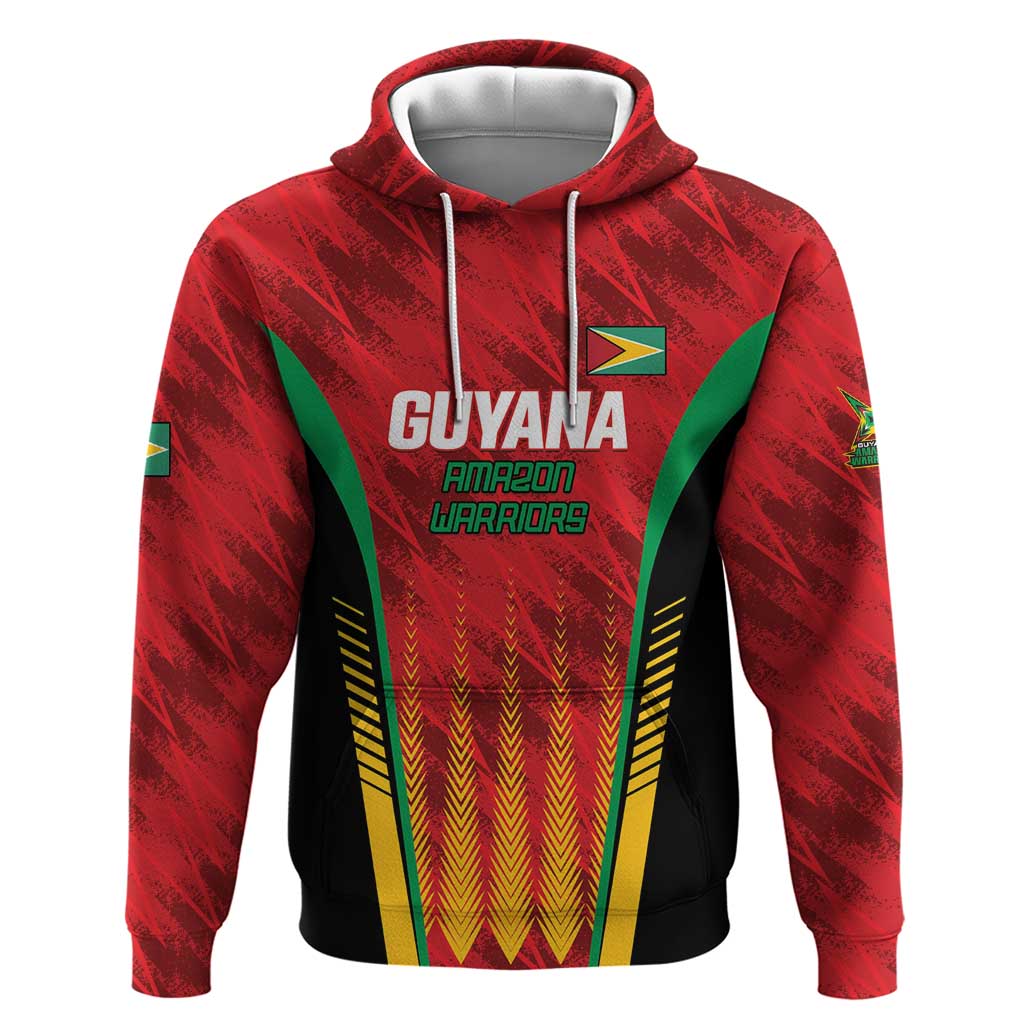 Custom Amazon Warriors Guyana Cricket Hoodie Ready For Glory Red Version LT01