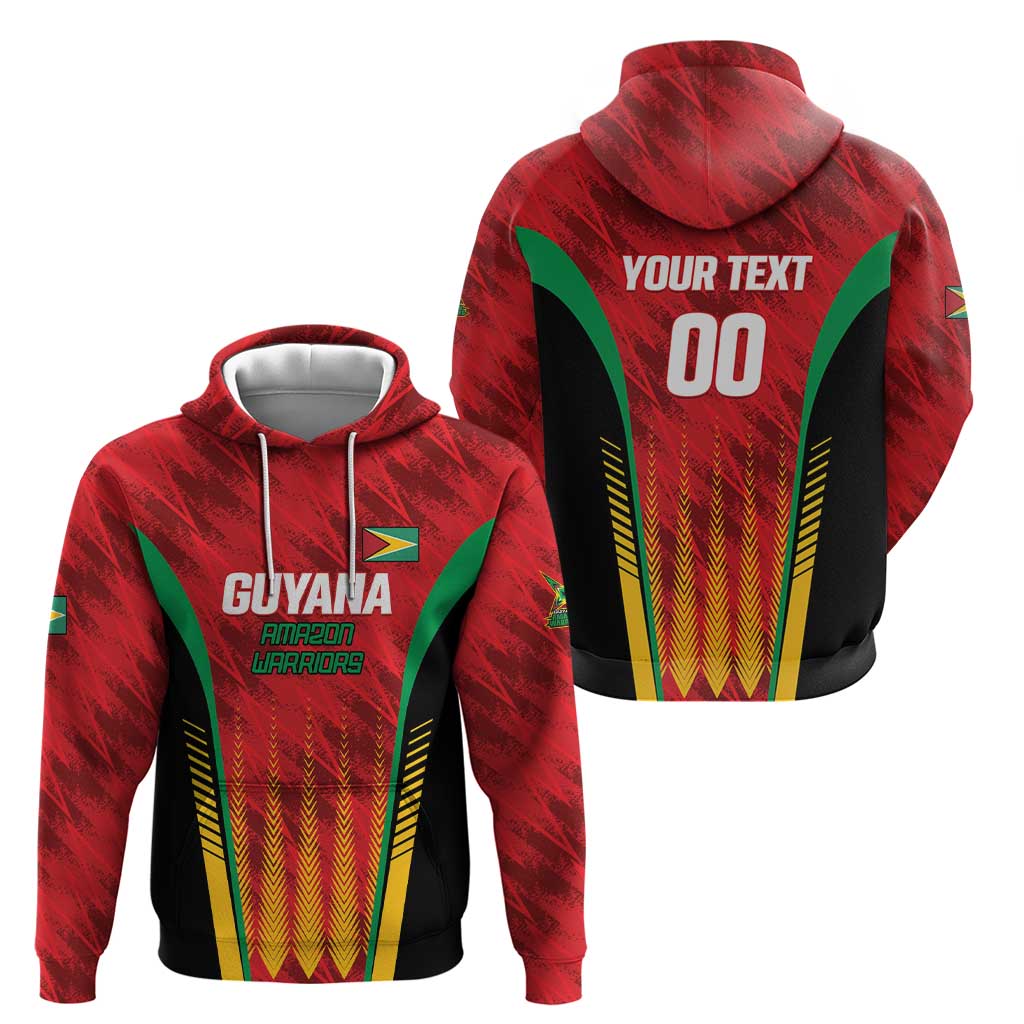 Custom Amazon Warriors Guyana Cricket Hoodie Ready For Glory Red Version LT01