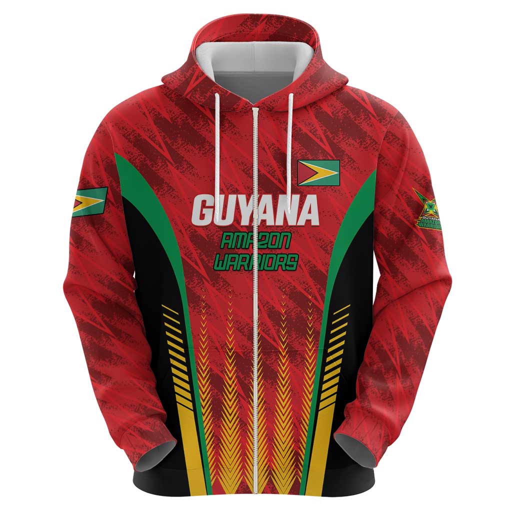 Custom Amazon Warriors Guyana Cricket Hoodie Ready For Glory Red Version LT01