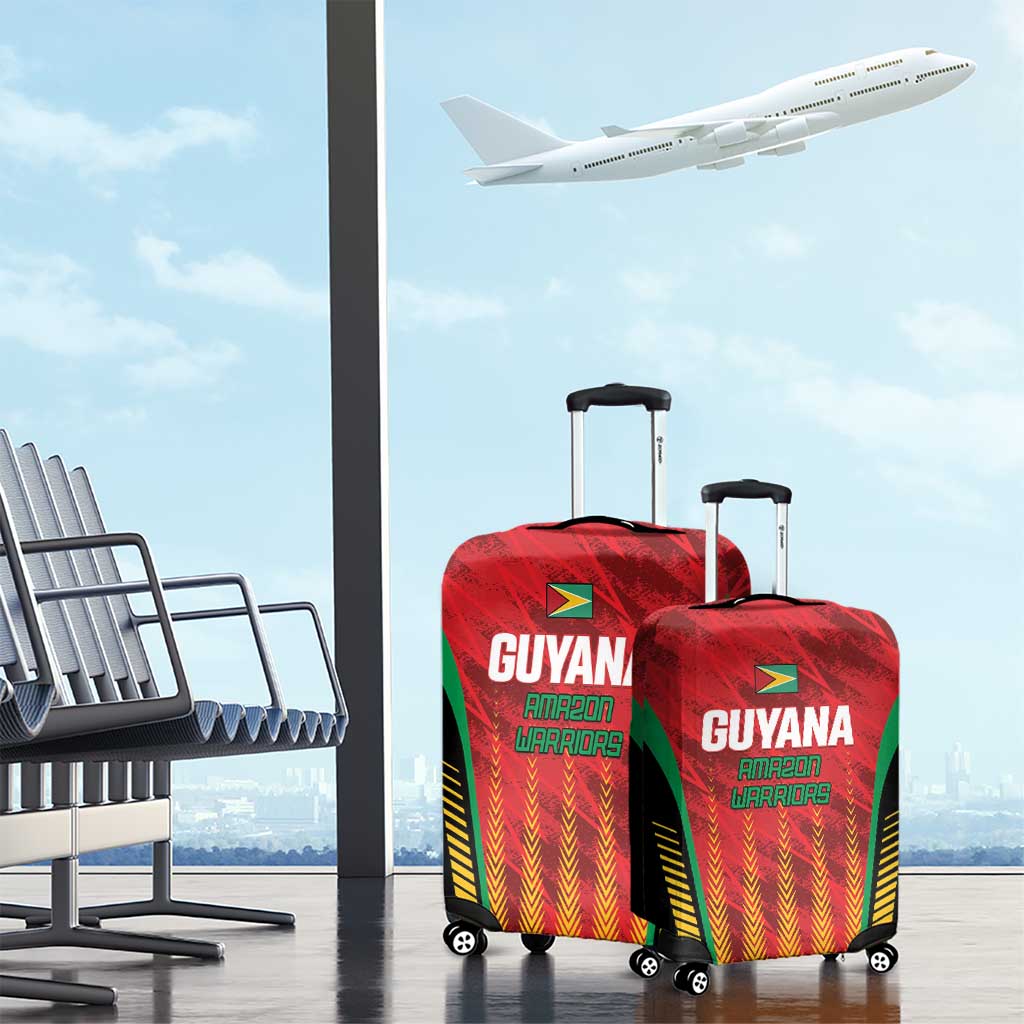 Custom Amazon Warriors Guyana Cricket Luggage Cover Ready For Glory Red Version LT01
