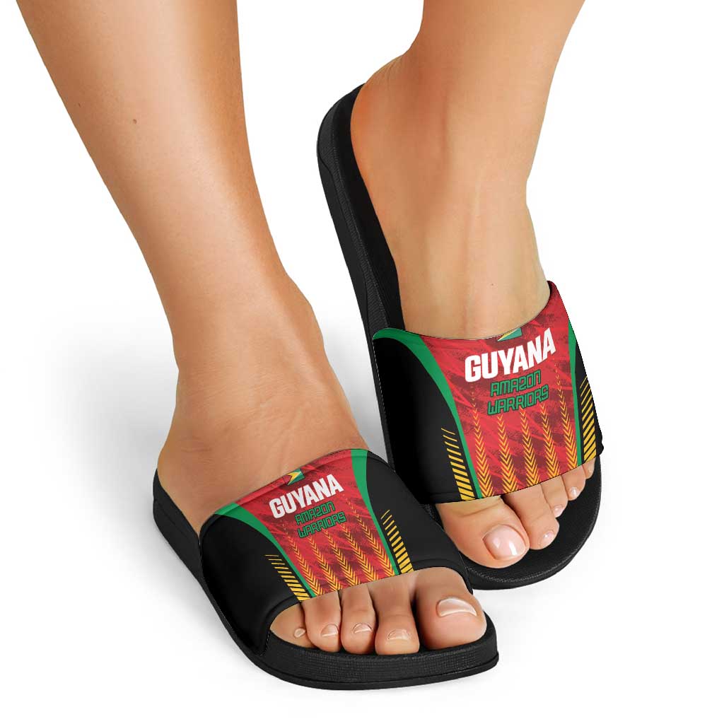 Amazon Warriors Guyana Cricket Slide Sandals Ready For Glory Red Version LT01